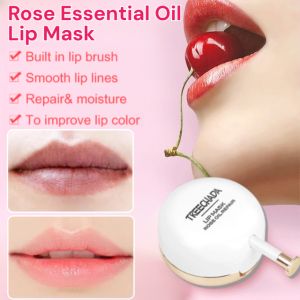 Rose Essential Oil Lip Mask Fade Lip Wrinkles Lip Balm Deeply Care Hydrating Moisturizing
