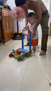 [Siêu Rẻ] Xe Tập Đi Bằng Gỗ 3 Con Gà Cao Cấp Cho Bé Yêu  bh 6 tháng