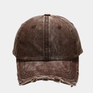 Personalized Customized Tie-Dye Embroidered Baseball Cap - Mens and Womens Version with Snap Fasteners - Washed and Holesy Bas