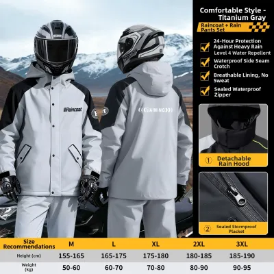 QUANYAN | Rain Jacket Motorcycle Riding Waterproof Raincoat