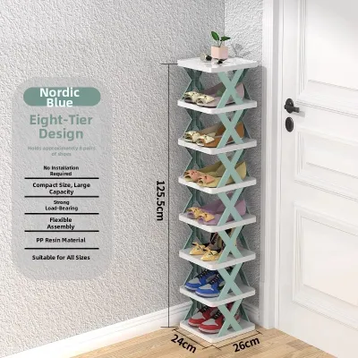 MEIKAIBIN | Space-Saving Multi-Layer Childrens Plastic Shoe Rack