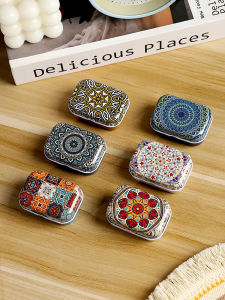 Thickened Flip Cover Mini Iron Box Portable Personal Candy Box Packaging Box Empty Box Jewelry Box Storage Organizer