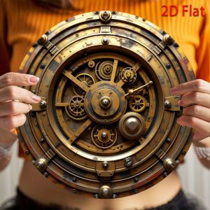 Retro Industrial Steampunk Gear Wall Clock Vertical Hanging Decoration Suitable for Home Bar Garage Coffee Shop