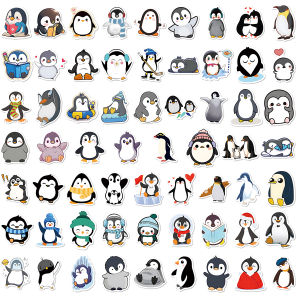 Cute Cartoon Penguin Stickers 60 Pieces Childrens Stationery Water Cup Decoration Waterproof Graffiti Emotion Scrapbooking
