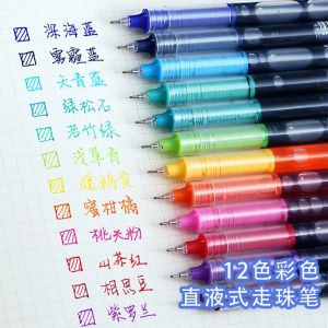 Quick-Dry Rollerball Pens Direct-Liquid Color Neutral Student Note-Taking Tool Assignment Marking Essential Business Supplies