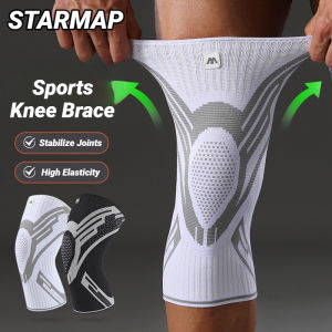 1Pcs Compression Knee Support Sleeve Elastic Breathable Pads Brace Springs Gym Sports Protector Basketball Volleyball Run