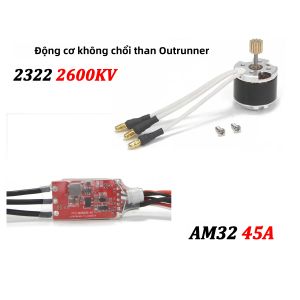 NEEBRC 2322 2600KV Động Cơ Không Chổi Than Outrunner AM32 Với 45A ESC Cho Xe RC Tỷ Lệ 1/12 Crawler MN Series DIY Nâng Cấp