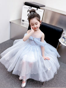 เจ้าหญิง เดรส สาวน้อย ฤดูร้อน แฟชั่นอ้วน กระโปรง สไตล์เจ้าหญิงแขนสั้น ซิป ปิด ทรงเอ Silhouette เดรส