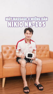 Máy Masssage Xung Điện 4 Dán Nikio NK-105 - Mát Xa Toàn Thân Kết Hợp Dép Massage Thư Giãn Lòng Bàn Chân - Pin Sạc Tiện Lợi