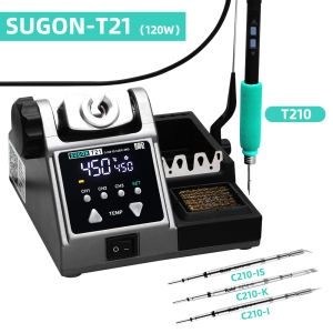 SUGON T21 Soldering Station Compatible Original Soldering Iron Tip 210/245/115 Handle Control Temperature Welding Rework Station