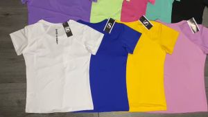Áo thun nữ tập gym yoga aerobic thể thao ngắn tay phủ bụng đủ size 45 đến 65kg chất liệu thun poly co dãn 4 chiều BINSPORTS A252