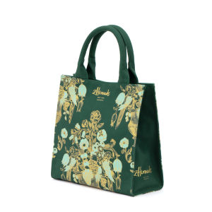 Brand Floral Luxury Canvas Tote Bags for Women Fashion Letter Print Shopping Cotton Handbag Designer Flower Bag