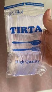Sendok Makan Plastik Higienis BENING PREMIUM merk TIRTA 1 pack isi 25 pcs... Bahan KOKOH / KUAT dan ANTI  PECAH