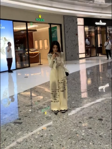 [Womens Long-Sleeve T-Shirt and Trousers Set]ชุดเสื้อยืดแขนยาวพิมพ์ลายตัวอักษรไล่เฉดสีลำลองสำหรับฤดูร้อนและกางเกงขากว้างเอวสูง