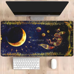 Potdemiel | Anime Eevee XXL Miếng Lót Chuột Kawaii Pokemon Bàn Chơi Game Thảm Cao Su HD In Với Overlock Văn Phòng Phụ Kiện Cho Bàn Phím PC