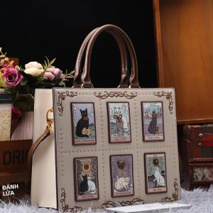 Túi Tote Nữ Dung Lượng Lớn Thu Đông 2025 Thời Trang Cao Cấp Thiết Kế Sang Trọng Đa Năng Thương Hiệu Cao Cấp In Hình Động Vật Chất Liệu PVC