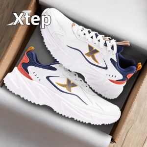 XTEP | Giày Thể Thao Nam Tăng Chiều Cao Chống Thấm Nước Trắng