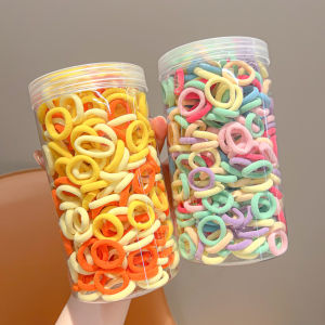 High Elasticity Baby Girl Towel Circle Hair Bands Non-Damaging Children Hair Accessories Colorful Infant Thumb Loop Hair Ties