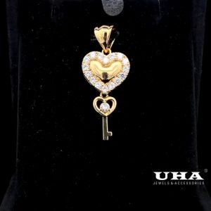 M1680 Mặt và dây chuyền nữ thiết kế kiểu trái tim- chiếc chìa khóa siêu xinh UHA