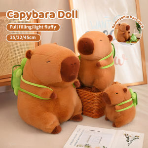 Capybara Plush Doll Kawaii Capybara With Tortoise Stuffed Toy Stuffed Animals Kids Plush Keychain Cloth Doll Soft Capybara Plushie Birthday Gift Home Decor 水豚玩偶