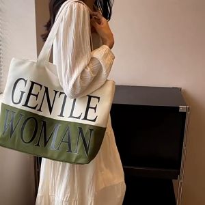 Women big Large Capacity Crossbody shoulder Bags Stylish Personality Letter Canvas Gentlewoman tote Bags 590