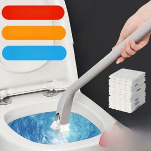 Disposable Toilet Brush Cleaner Hygienic Bathroom Home Use Wall Mounted Throwaway Toilet Squeegee Plastic Material
