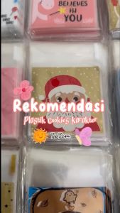 [ISI 100 PCS] Plastik Cookies Karakter 7x7 | Plastik motif natal christmas | Plastik Kue Snack Motif Kartun Lucu