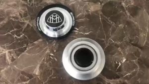 Logo chụp mâm ốp lazang bánh xe ô tô Maybach BC-1030M - Chất liệu hợp kim nhôm và nhựa ABS cao cấp