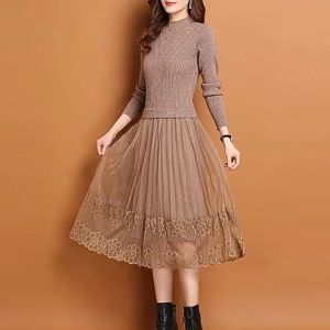 Dress Kekinian / Dress Bahan Rajut