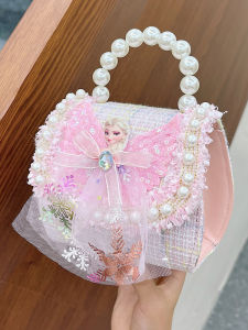 Cute Girls Crossbody Bag Fashionable Little Princess Single Shoulder Bag Baby Handbag Childrens Bag Backpack Pure Color Design