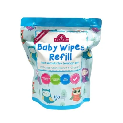 TopValu Baby Wipes Tissue ( Unscented) 150s 200s Refill canister bundle