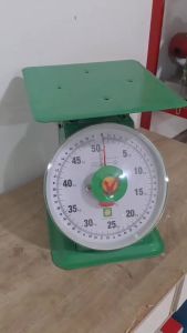 Made In Japan Technology!!! Crown non hoa Electronic Spring Dial Scale 50 Kg  Timbangan Manual Jarum Duduk Besi Plat Datar Rata Timbangan Meja Hijau Ayam Daging Barang Makanan