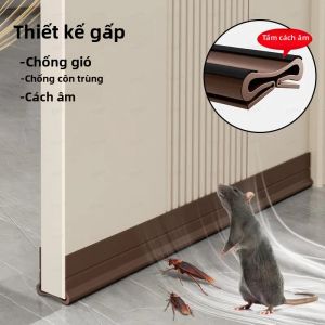 93Cm Có Thể Điều Chỉnh Ba Cói Cửa Thời Tiết Tước - Cách Âm Chống Gió Đáy Cửa Dự Thảo Chặn Dễ Dàng Lắp Đặt PVC Weatherstripping