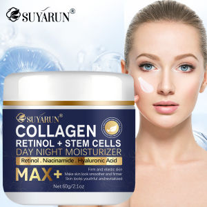 SUYARUN Anti-Aging Retinol Collagen Stem Cell Face Cream - Firming Hydrating Moisturizer Reduces Wrinkles & Fine Lines All Skin