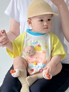 ชุดกางเกงบ็อกเซอร์ทรงสามเหลี่ยมสำหรับเด็กแรกเกิด ชุดกางเกงบ็อกเซอร์ลายหมีเค้กทรง 3 มิติสำหรับเด็กชายและเด็กหญิง เดรสแฟชั่นสำหรับเด็ก