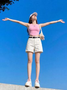 V.C.I | Womens Summer High Waist Slim Denim Shorts