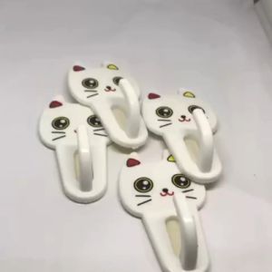 [HÀNG CÓ SẴN]Combo 4 móc dán tường treo đồ hình con mèo