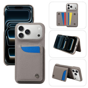 Faux Leather Phone Case for IPhone17 16 15 14 13 12 11 8 7 Pro Max Plus Mini E Air Shockproof Wallet Kickstand Multi-Functional