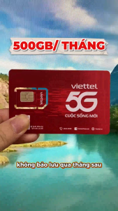 ( SIM PHÁT WIFI ) Sim 5G Viettel Gói 12T5G125 SIÊU DATA 500GB/THÁNG KHÔNG CHIA GIỚI HẠN THEO NGÀY DÙNG MẠNG THẢ GA - Trọn Gói 1 Năm Không Cần Nạp Tiền . FREESHIP - CHƯA KÍCH HOẠT.