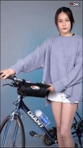 ZDK S4 - Túi Xe Đạp Túi Đựng Đồ Đa Năng Gắn Ghi Đông Xe Đạp Treo Sườn Xe Đạp Dạng Túi Trống Vải Dày Dặn Đứng Form