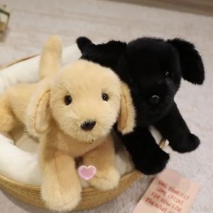 Lifelike Simulation Labrador Dog Plush Toy Golden Retriever Stuffed Puppy Doll Cuddly Pillow Christmas Birthday Gift for Pets