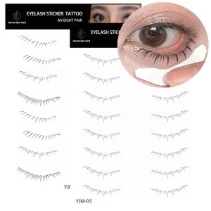 8 Pairs False Eyelashes Tattoo Stickers Waterproof Disposable Lower Eyelashes Makeup Simulation Extension Eyelashes Enlarge Eyes