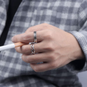 KELANXI | Trendy Minimalist Sterling Silver Ring