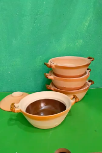 Set 4 nồi đất trán men nhí ( không nấu)