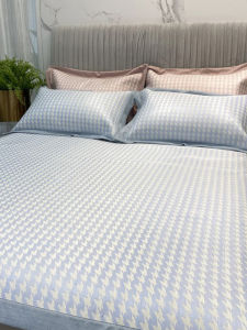 ชุดนอนฤดูร้อน Ice Silk ลายหัวกระต่าย 3 ชิ้น ผ้าไนลอนพับได้ ทำความสะอาดได้ ขนาด 180x200 เซนติเมตร