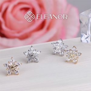Bông tai nữ chuôi bạc 925 Eleanor Accessories khuyên tai hình hoa tuyết phụ kiện trang sức 3322
