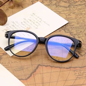 Anti-Blue Light Easiest for Match Computer Glasses Male Plain Mirror Glasses Female K-style Trendy Big Face Plane Mirror Glasses Female Plain Glasses