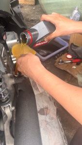 (Mẫu Mới) Nhớt Motul Xe Tay Ga Scooter Power LE 5W40/ Expert 10w40 + Nhớt Lap/Nhớt Hộp Số Motul 120ml Chính Hãng Cao Cấp- Cam kết chính hãng