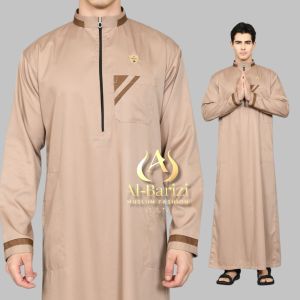 AFSAN - Gamis muslim laki-laki model terbaru / Jubah pria dewasa bahan katun toyobo FREE PECI+TASBIH / pakaian muslim untuk sholat/majelis talim/