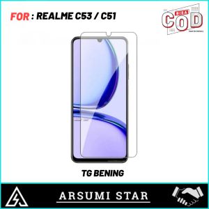 Paket 3in1 Tempered Glass Privacy REALME C53 / C51 Bonus Lensa Camera + Garskin Carbon